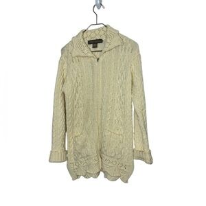 Inis Crafts full zip cardigan sweater size Small